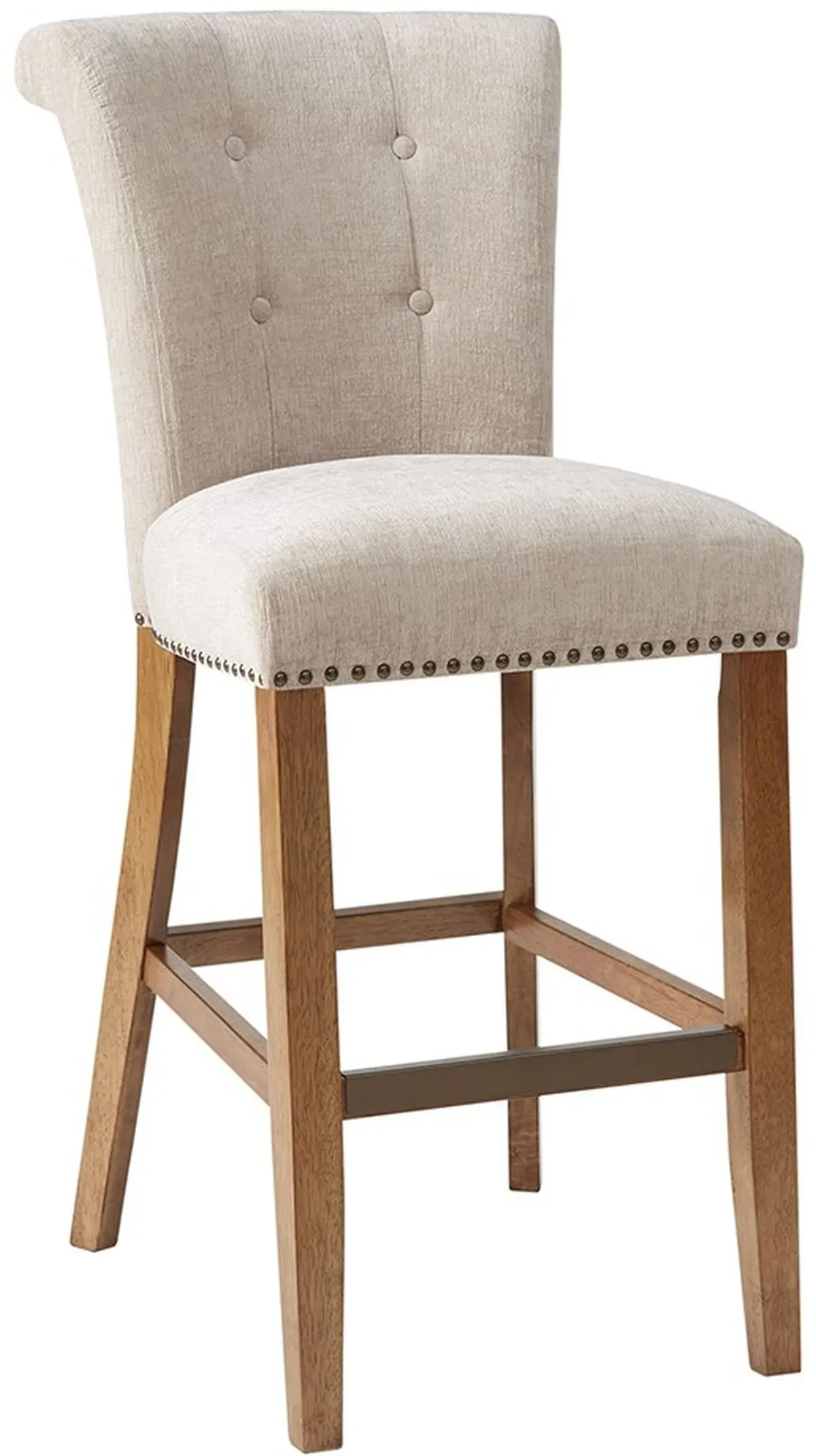 Olliix by Madison Park Cream Colfax 30-Inch Bar Stool