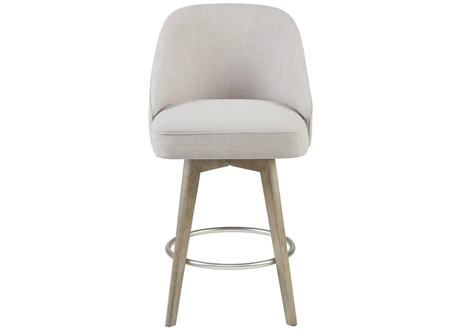 Olliix by Madison Park Grey Pearce Counter Height Stool with Swivel Seat