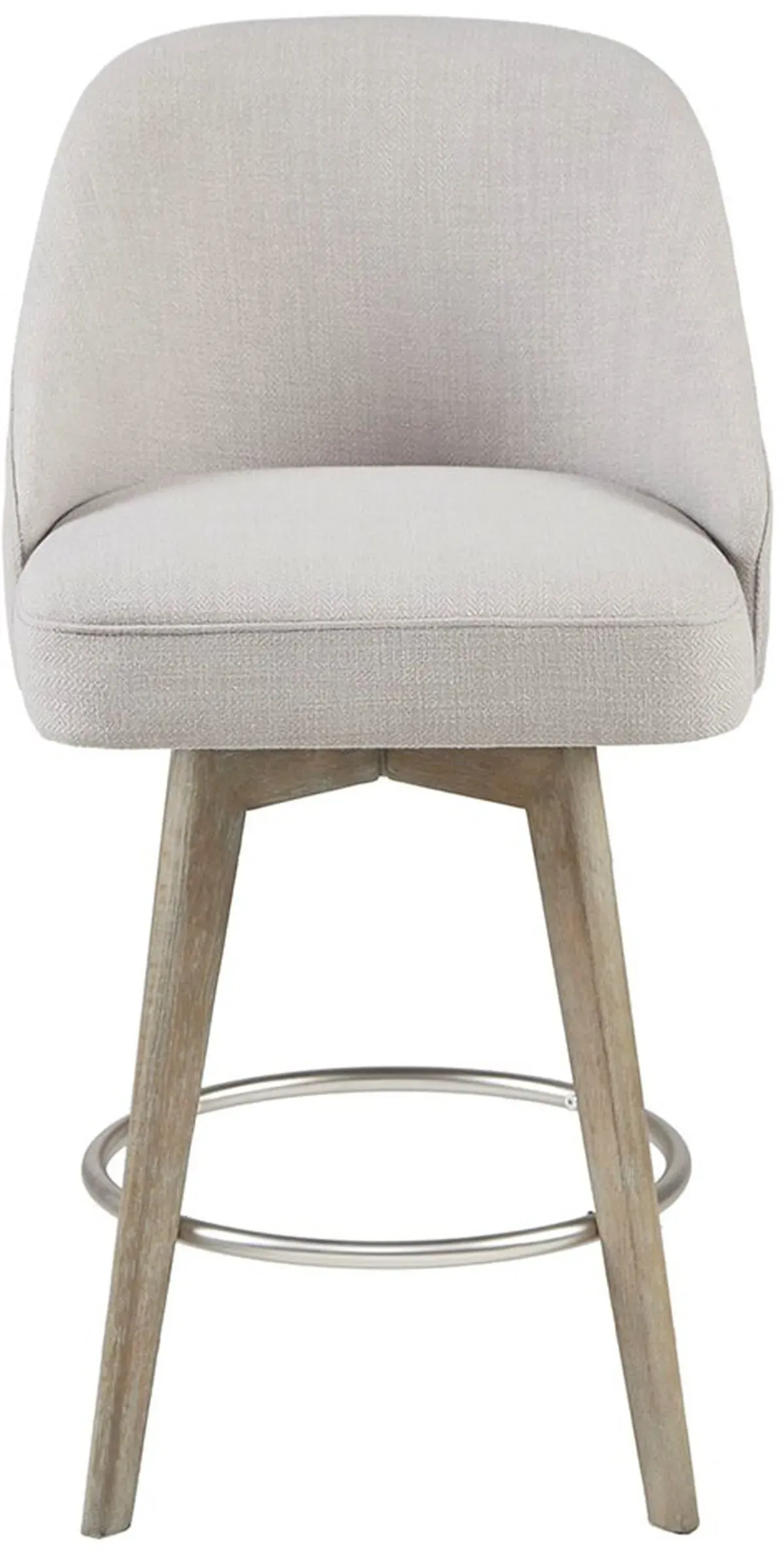 Olliix by Madison Park Grey Pearce Counter Height Stool with Swivel Seat