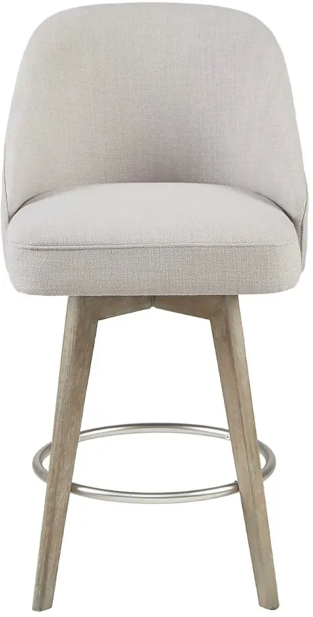 Olliix by Madison Park Grey Pearce Counter Height Stool with Swivel Seat