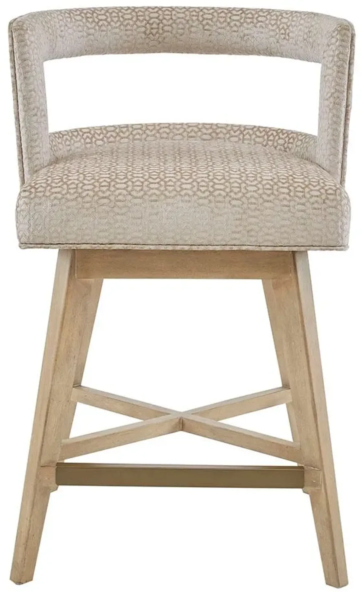 Olliix by Madison Park Cream Glenwood Swivel Counter Height Stool