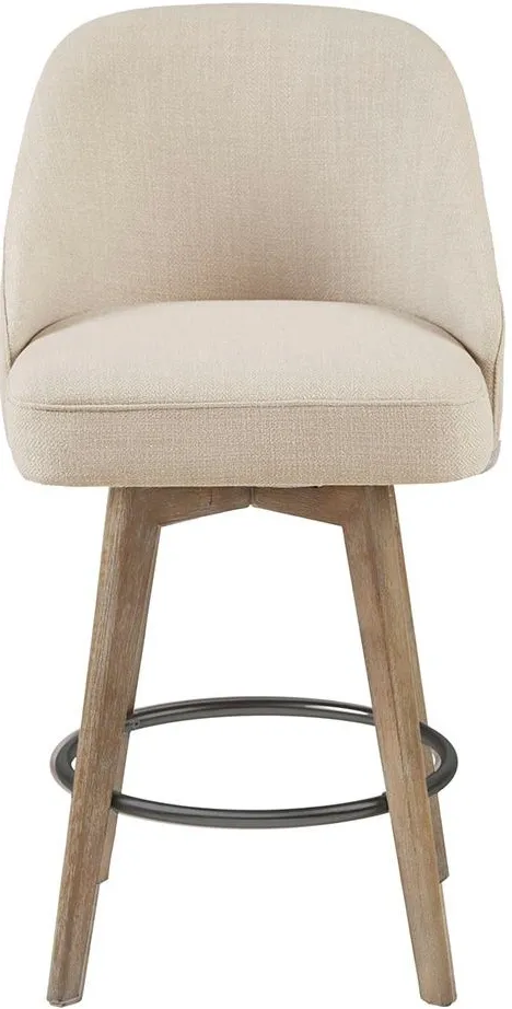 Olliix by Madison Park Sand Pearce Counter Height Stool with Swivel Seat