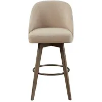 Ollix by Madison Park Pearce Sand Bar Stool with Swivel Seat