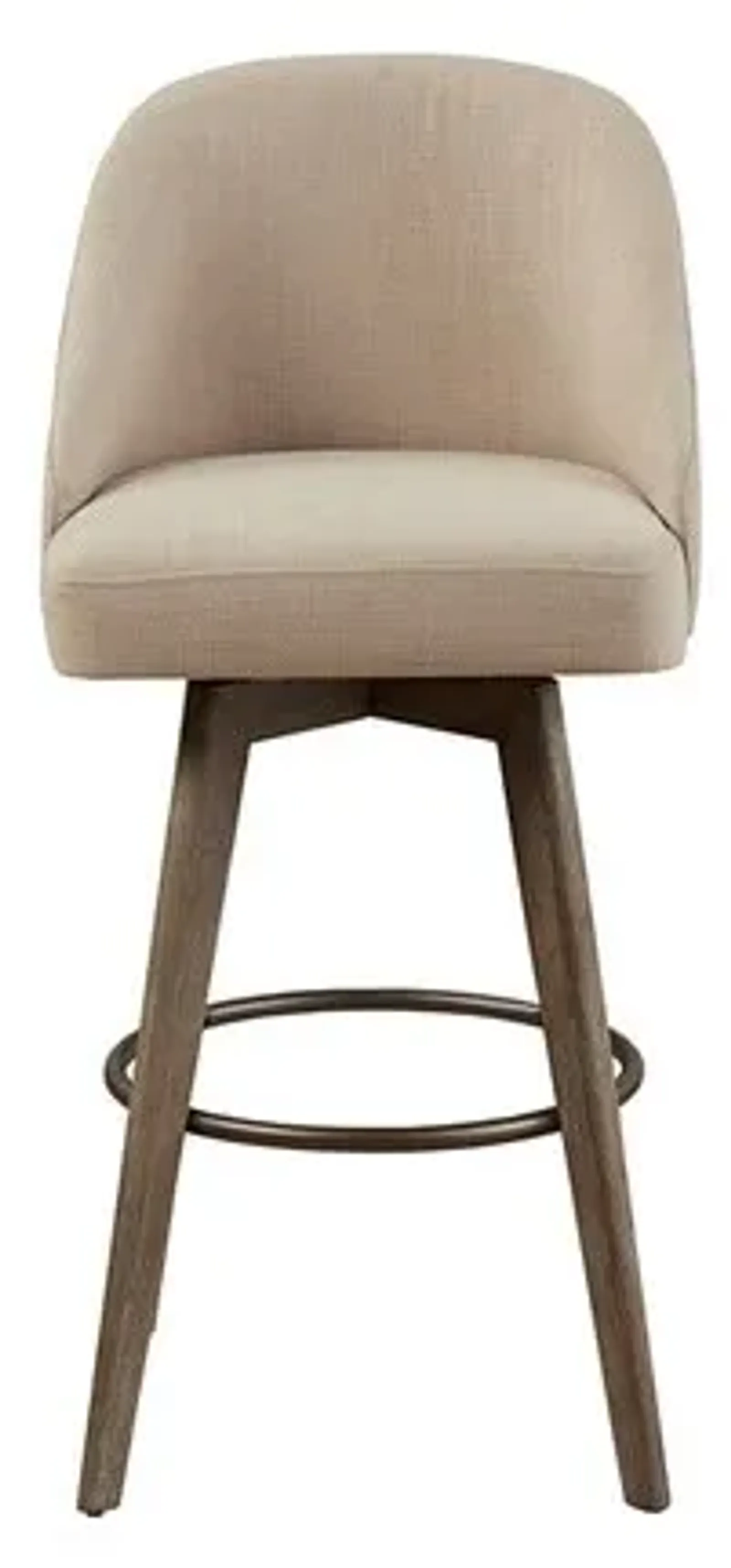 Ollix by Madison Park Pearce Sand Bar Stool with Swivel Seat