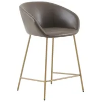 Olliix by Madison Park Isadora Brown and Gold Counter Height Stool
