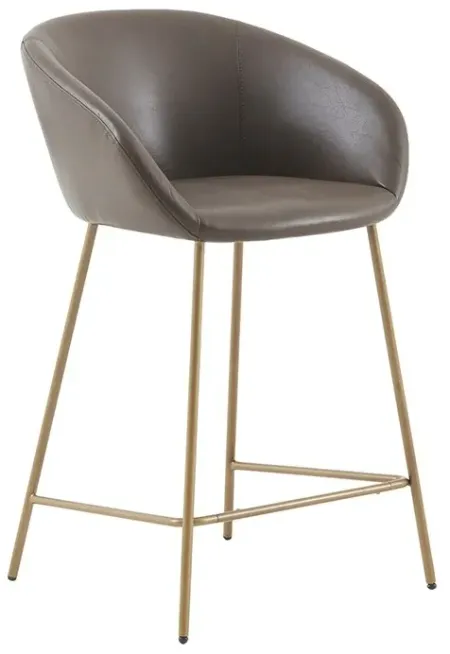 Olliix by Madison Park Isadora Brown and Gold Counter Height Stool