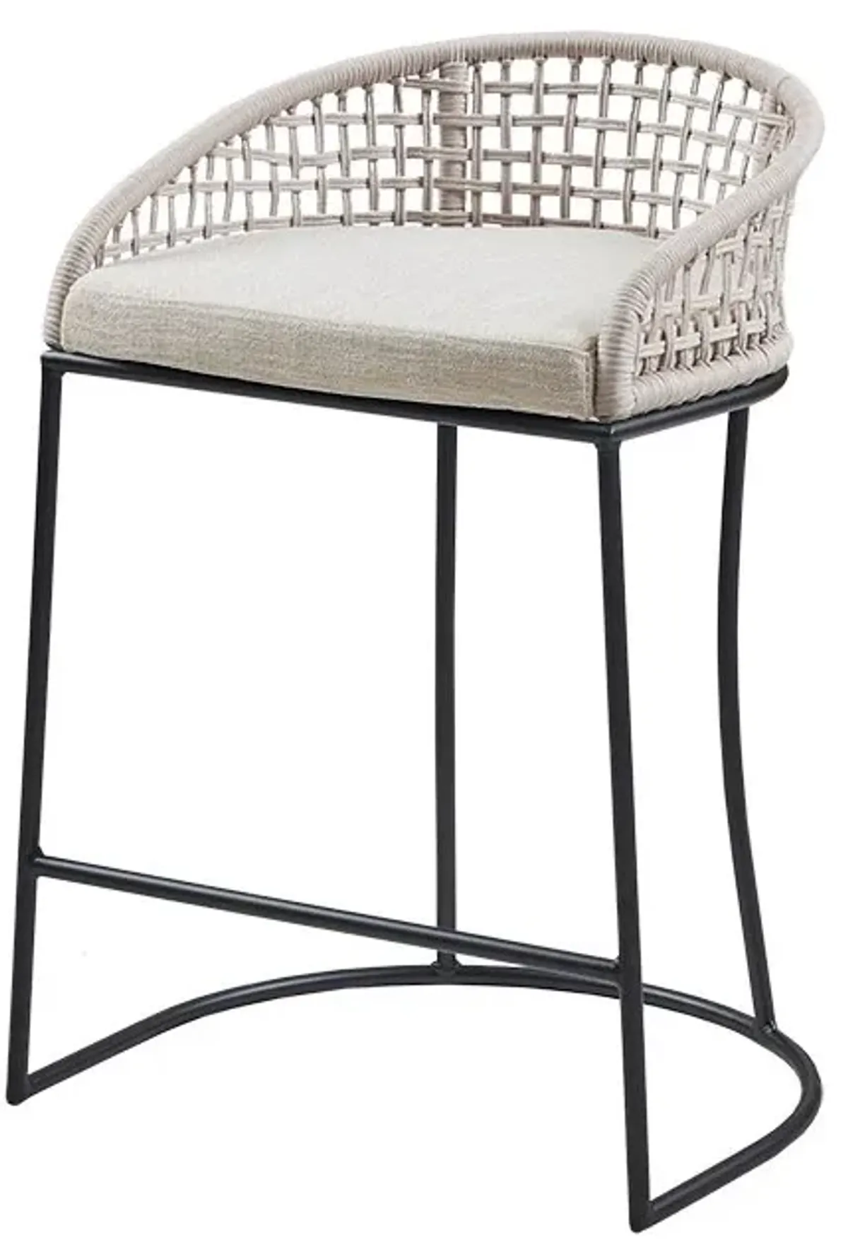 Olliix by Madison Park Hermosa Natural 25" Woven Counter Height Stool