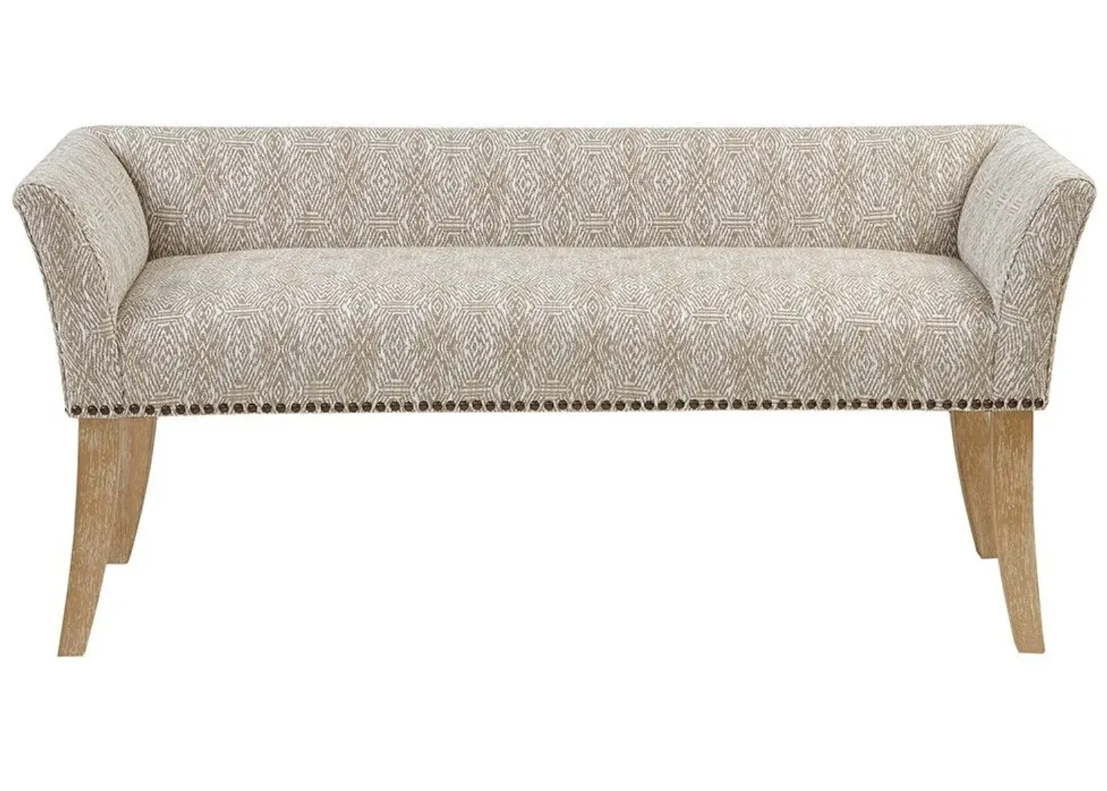 Olliix by Madison Park Taupe Multi Welburn Accent Bench