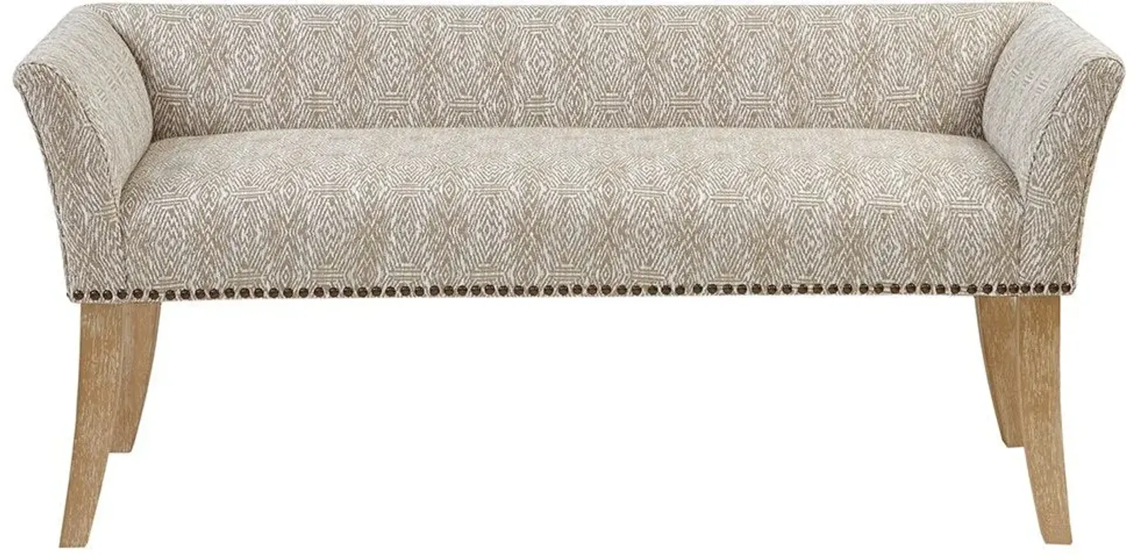 Olliix by Madison Park Taupe Multi Welburn Accent Bench