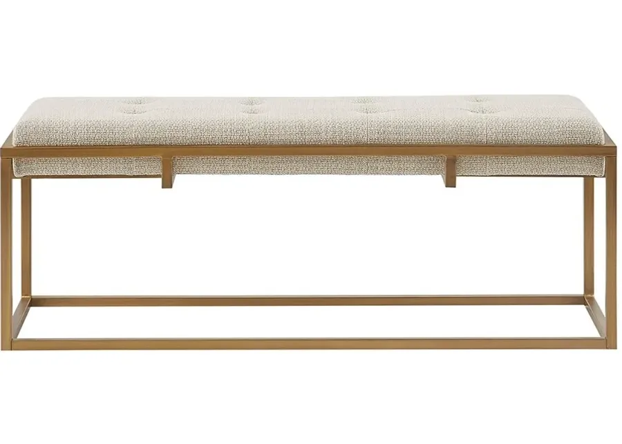 Olliix by Madison Park Greenwich Brown/Antique Bronze Accent Bench