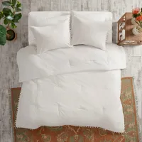Olliix by Madison Park Ivory Full/Queen Lillian Cotton Comforter Set