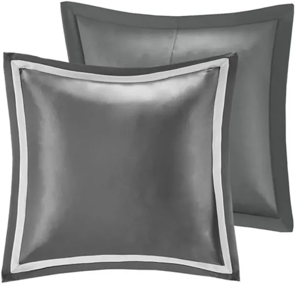 Olliix by Madison Park Silver Queen Odette 8 Piece Jacquard Comforter Set