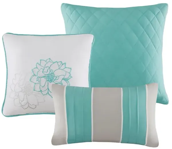 Olliix by Madison Park Lola Aqua Twin/Twin XL Comforter Set