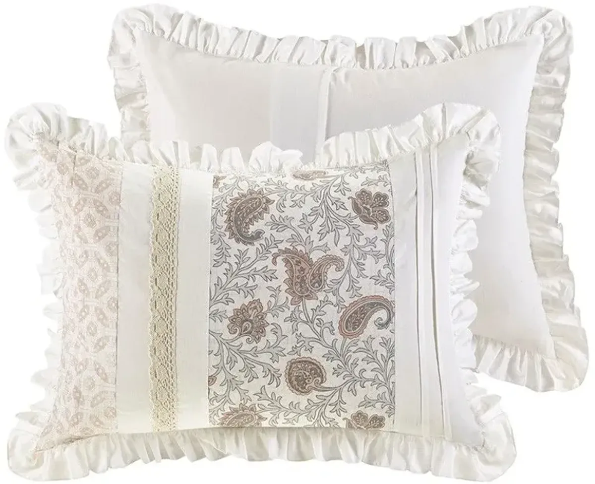 Olliix by Madison Park 9 Piece Blush King Dawn Cotton Percale Comforter Set