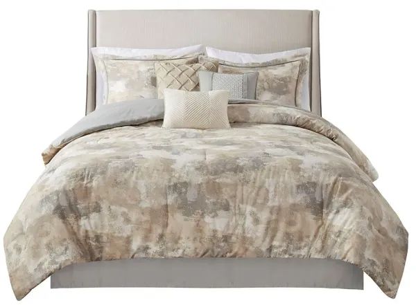 Olliix by Madison Park Beacon 7 Pieces Gray King Comforter Set