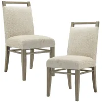 Olliix by Madison Park Cream Set of 2 Elmwood Dining Chairs