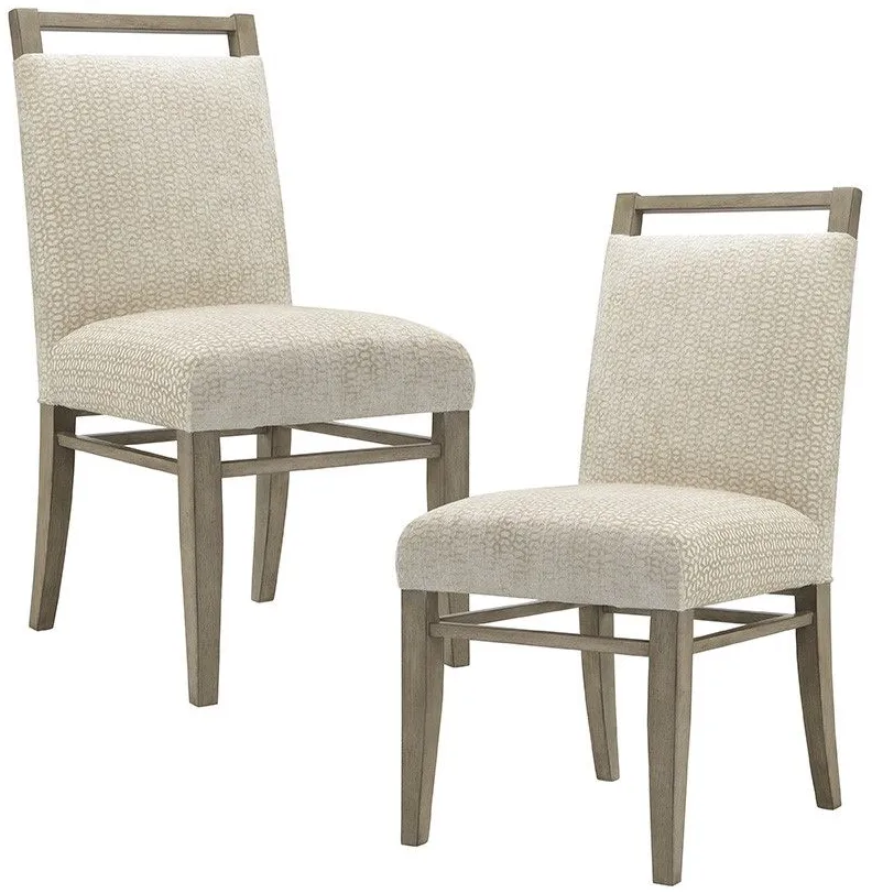 Olliix by Madison Park Cream Set of 2 Elmwood Dining Chairs