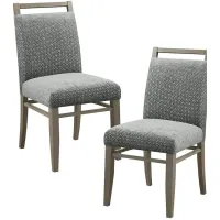 Olliix by Madison Park Elmwood Blue Dining Chair Set of 2