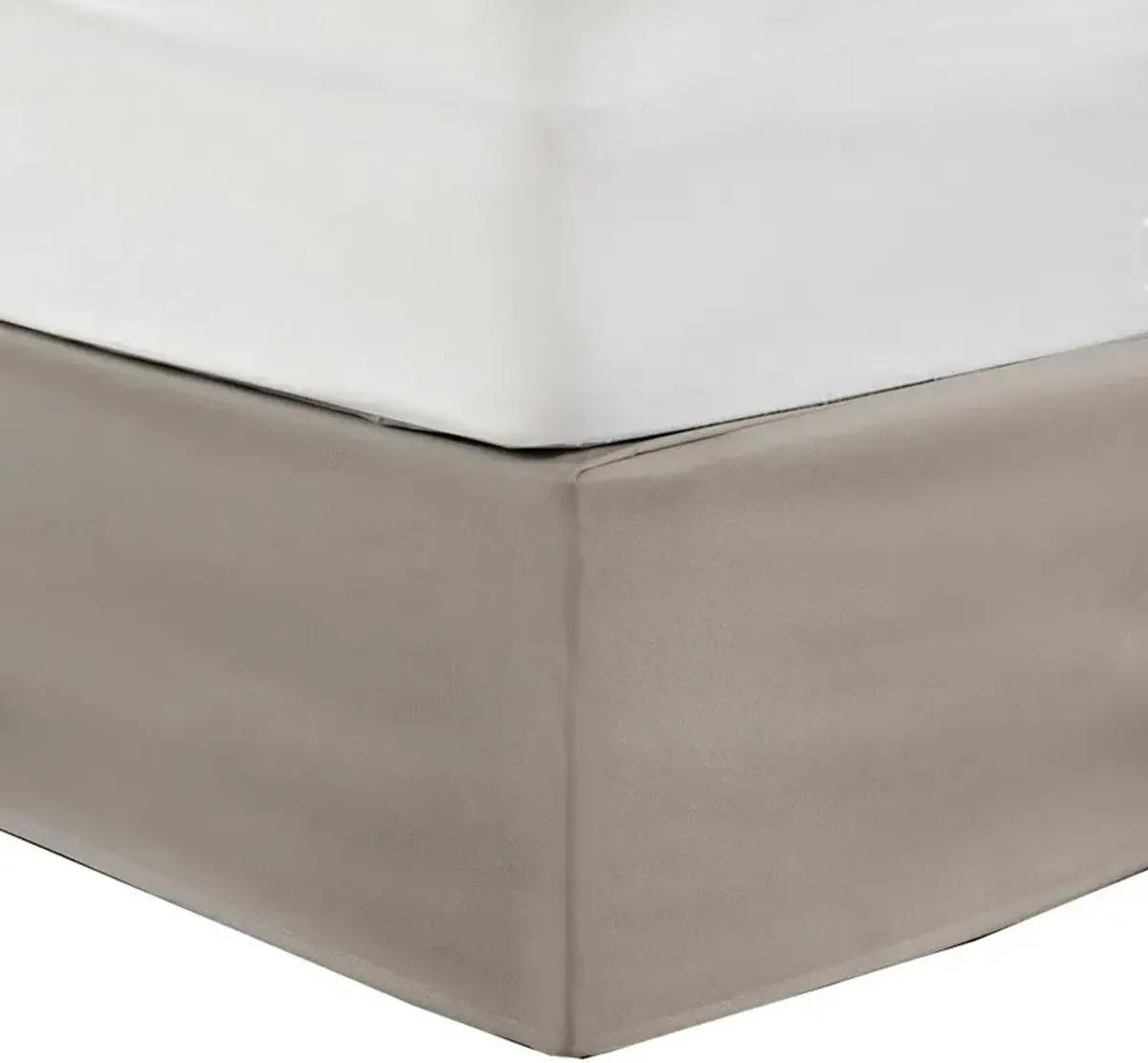 Olliix by Madison Park Khaki Simple Fit Wrap Around Adjustable Bed Skirt