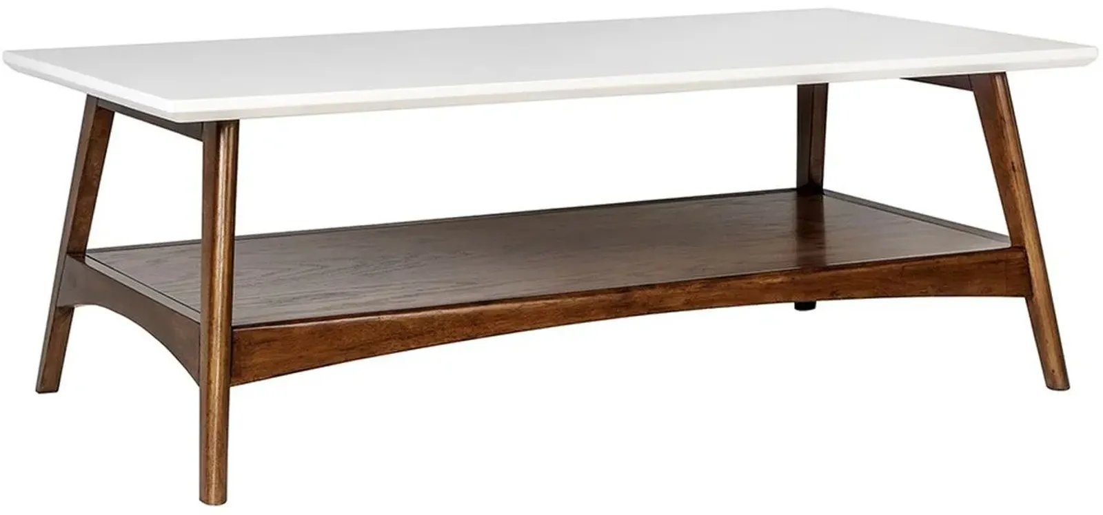 Olliix by Madison Park White/Pecan Parker Coffee Table