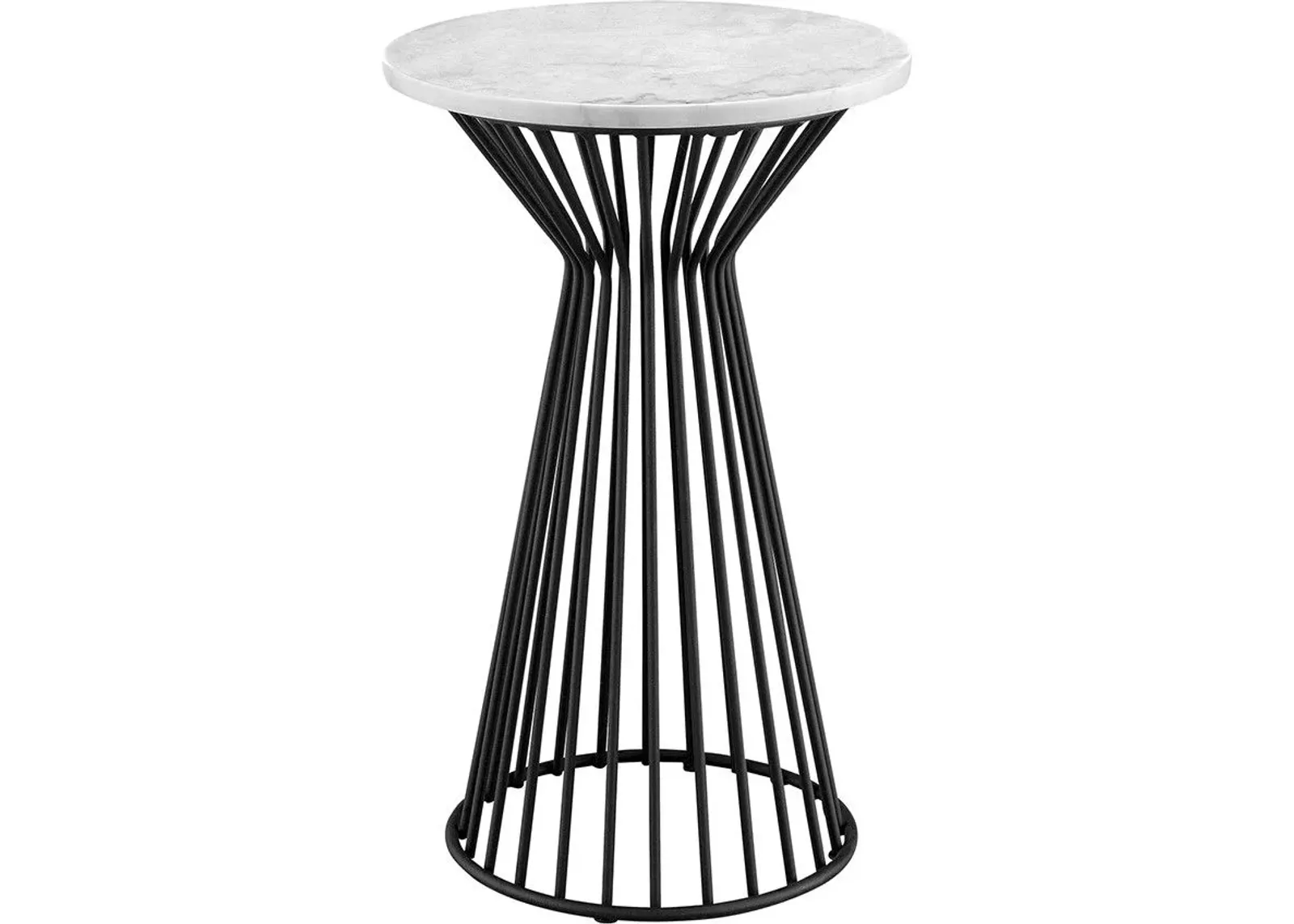 Olliix by Madison Park Black/White Marbury Pedestal