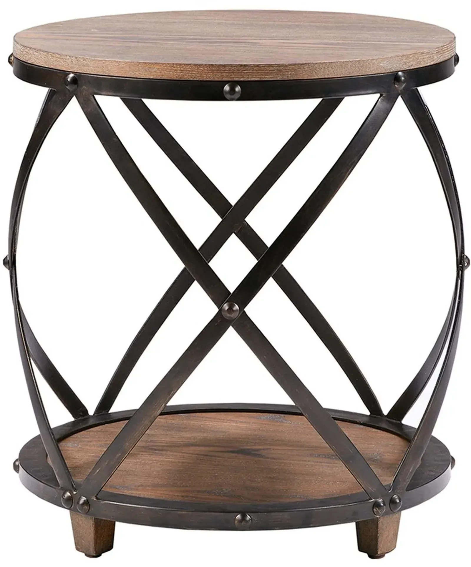 Olliix by Madison Park Antique Bronze Cirque Bent Metal Accent Table