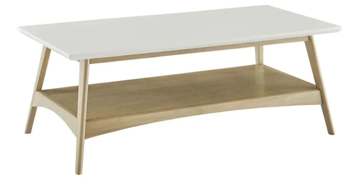 Olliix by Madison Park Off-White and Natural Parker Coffee Table