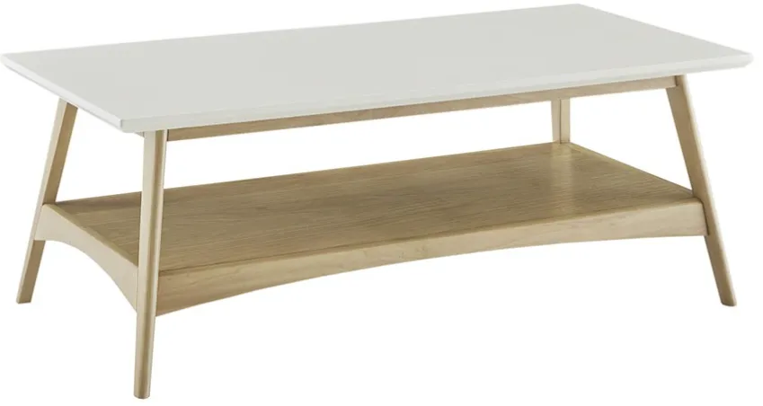 Olliix by Madison Park Off-White and Natural Parker Coffee Table