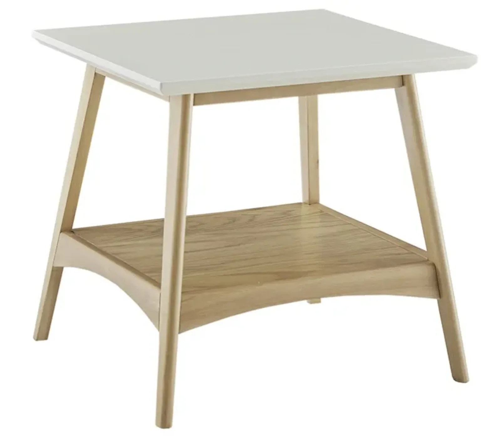 Olliix by Madison Park Off-White and Natural Parker End Table