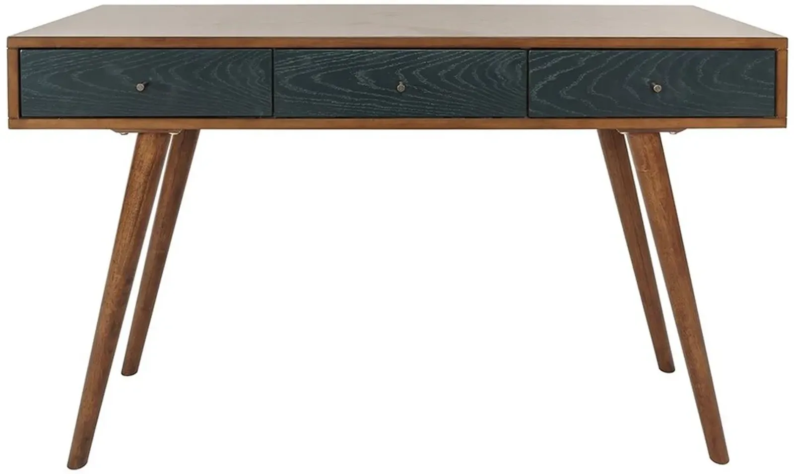 Olliix by Madison Park Pecan/Blue Rigby Writing Desk