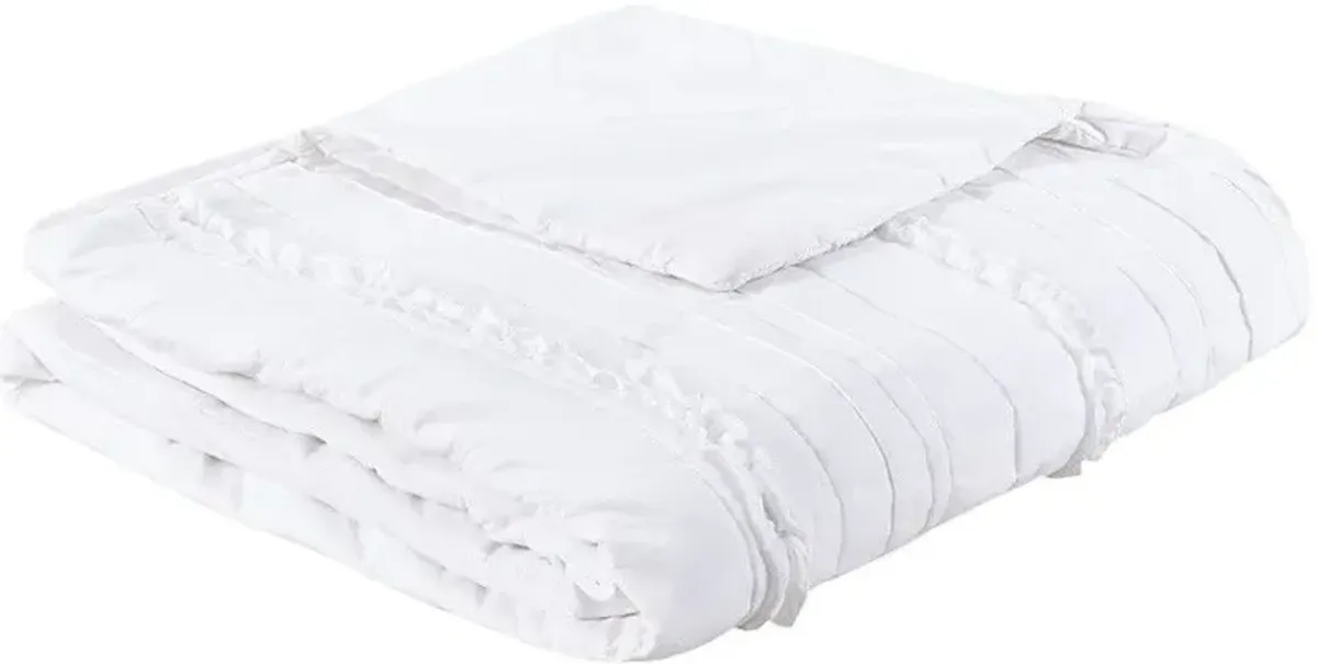 Olliix by Madison Park Celeste 4 Piece White Full/Queen 2-in-1 Duvet Set