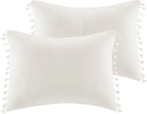 Olliix by Madison Park Ivory Full/Queen Lillian Cotton Duvet Cover Set