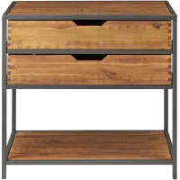 Olliix by Madison Park Natural/Graphite Hudson Accent Chest