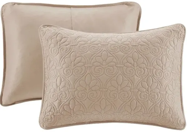 Olliix by Madison Park Khaki King Quebec Reversible Bedspread Set