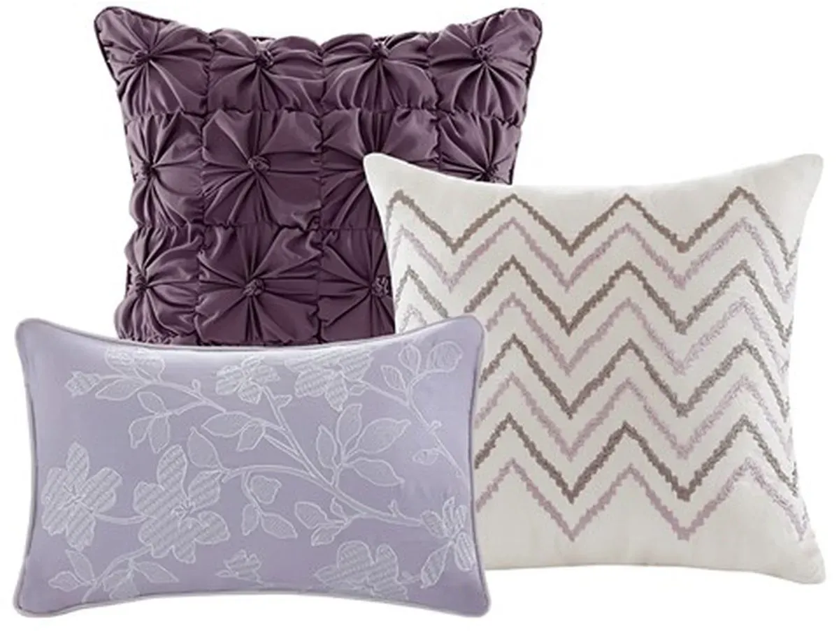 Olliix by Madison Park Taupe Full/Queen Luna 6 Piece Reversible Coverlet Set