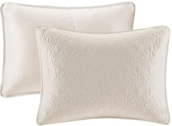 Olliix by Madison Park Cream Full Quebec Reversible Bedspread Set