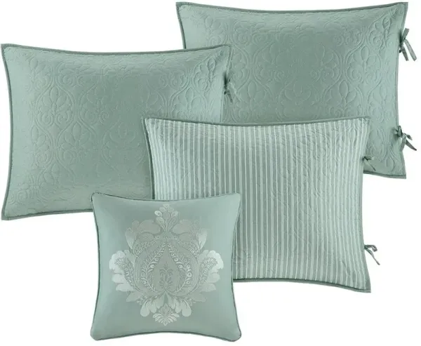 Olliix by Madison Park 6 Piece Seafoam Quebec Reversible Daybed Cover Set