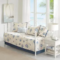 Olliix by Madison Park 6 Piece Blue Bayside Reversible Daybed Cover Set