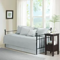 Olliix by Madison Park 6 Piece Grey Quebec Reversible Daybed Cover Set