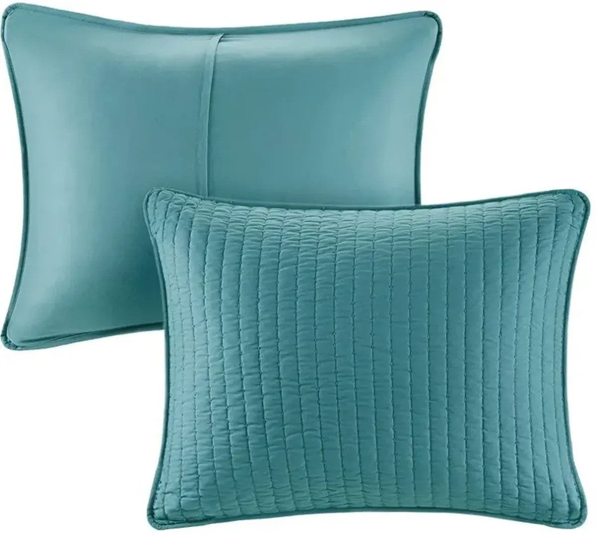 Olliix by Madison Park Teal Full/Queen Keaton Reversible Coverlet Set