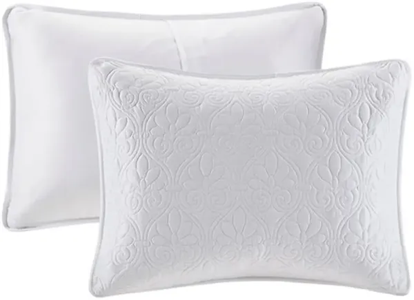 Olliix by Madison Park White Twin Quebec Reversible Bedspread Set