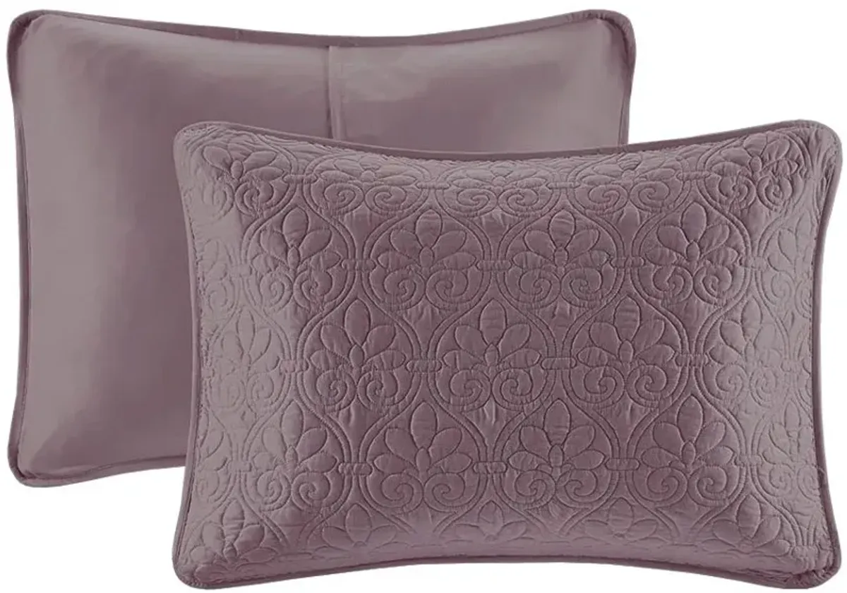 Olliix by Madison Park Purple King/California King Quebec Reversible Coverlet Set