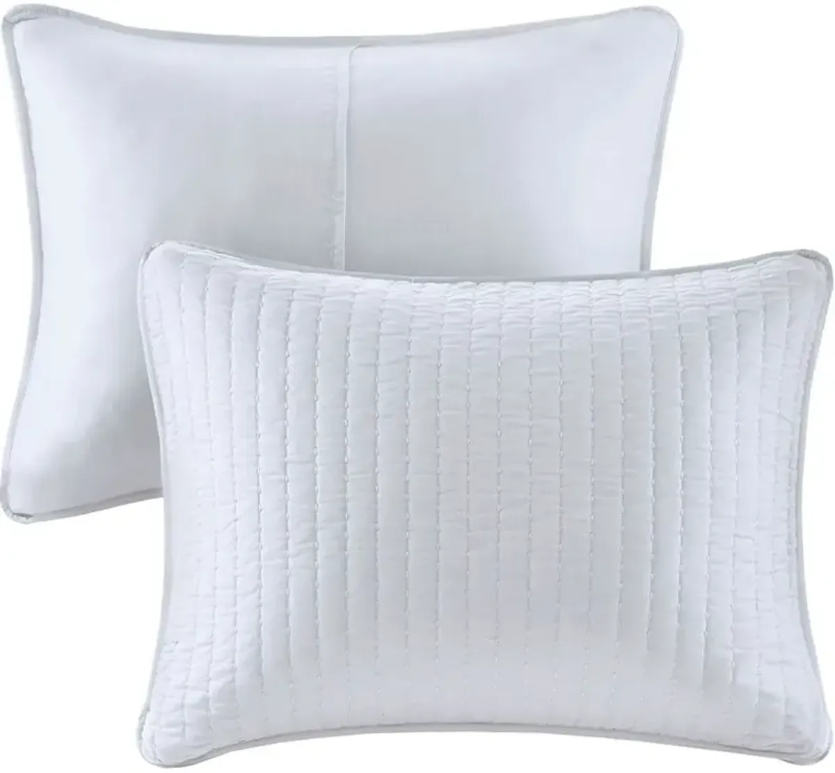Olliix by Madison Park White Full/Queen Keaton Reversible Coverlet Set