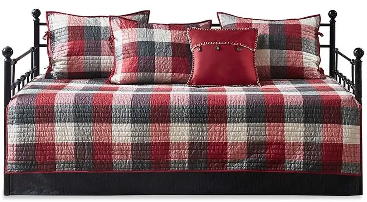 Olliix by Madison Park 6 Piece Red Ridge Reversible Daybed Cover Set