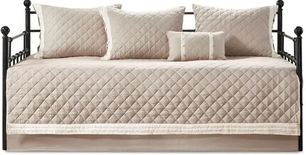 Olliix by Madison Park 6 Piece Khaki Breanna Cotton Daybed Cover Set