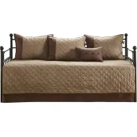 Olliix by Madison Park 6 Piece Brown Boone Reversible Daybed Cover Set