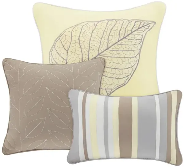 Olliix by Madison Park 6 Piece Yellow Full/Queen Caelie Reversible Coverlet Set