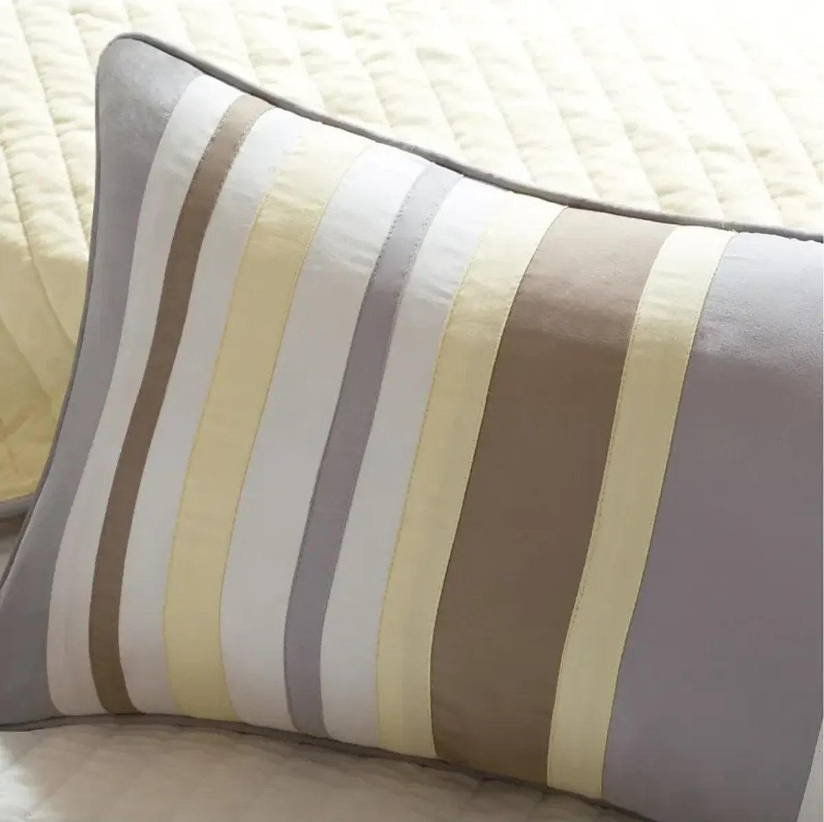 Olliix by Madison Park 6 Piece Yellow King/California King Caelie Reversible Coverlet Set