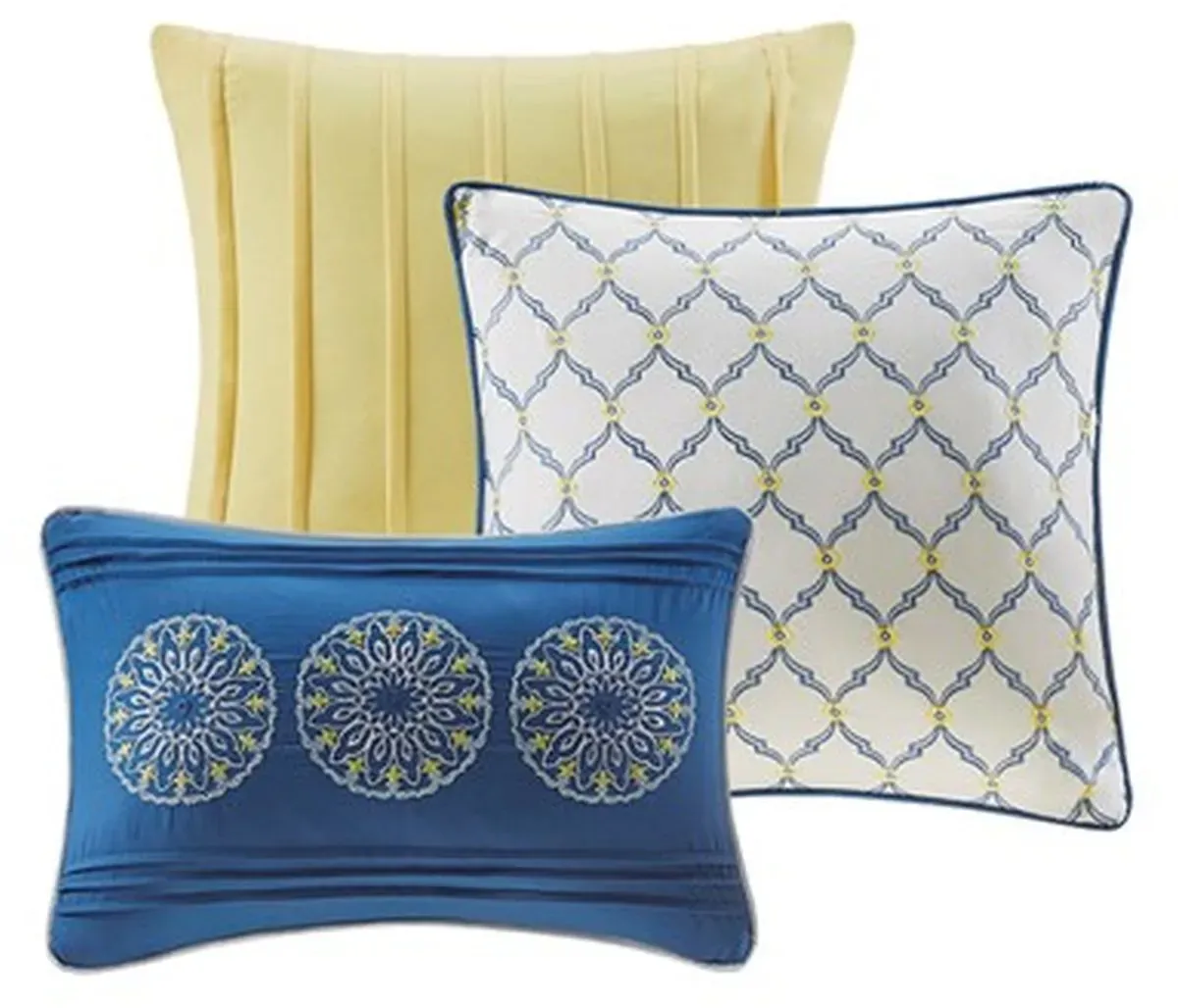 Olliix by Madison Park Tangiers 6 Piece Blue King/California King Reversible Coverlet Set