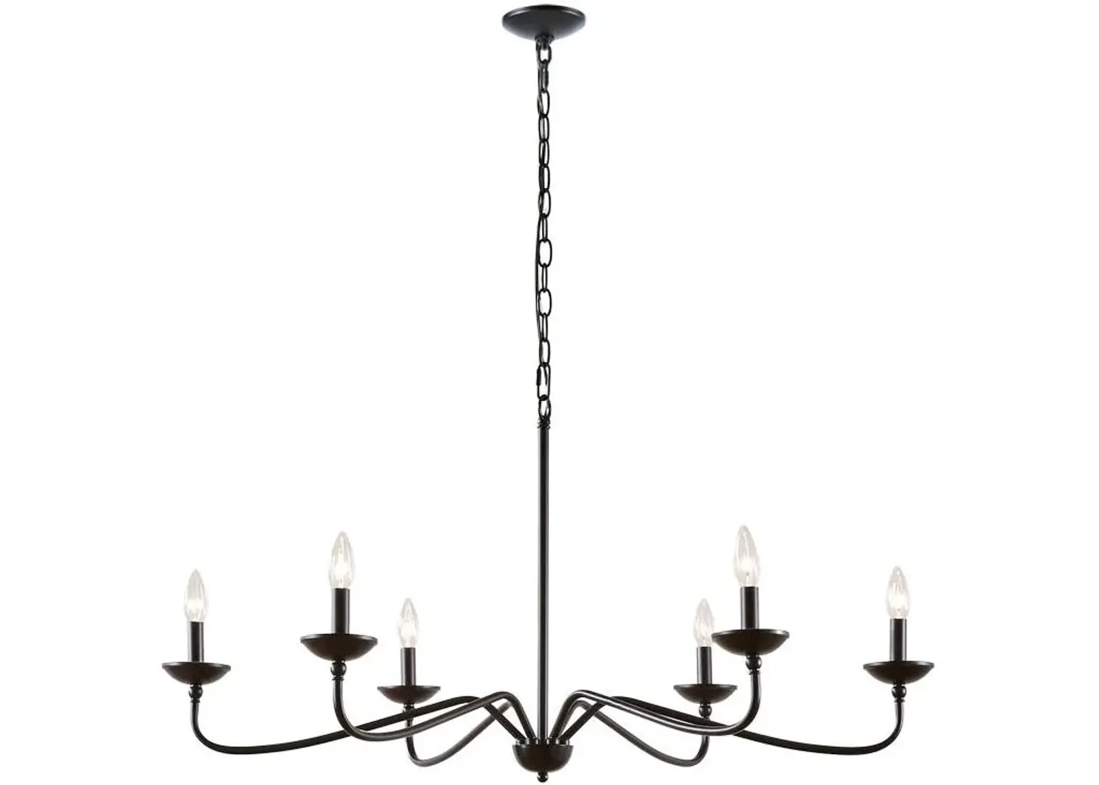 Olliix by Hampton Hill Matte Black Brighton Chandelier